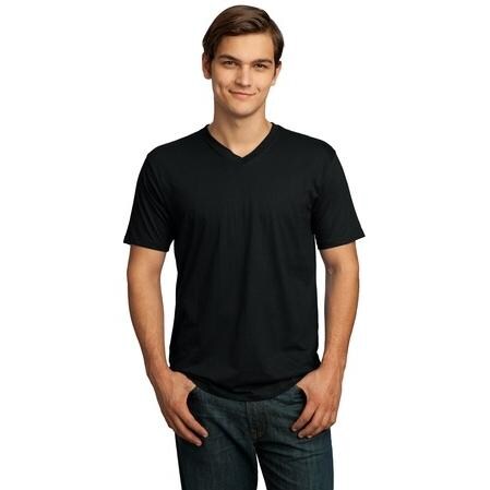 District Threads Perfect Weight V-Neck T-Shirt - Jet Black