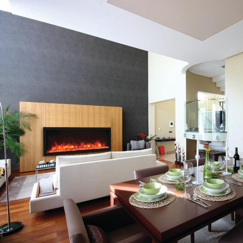 Remii 65-inch Built In Extra Tall Electric Fireplace - Orange thumbnail