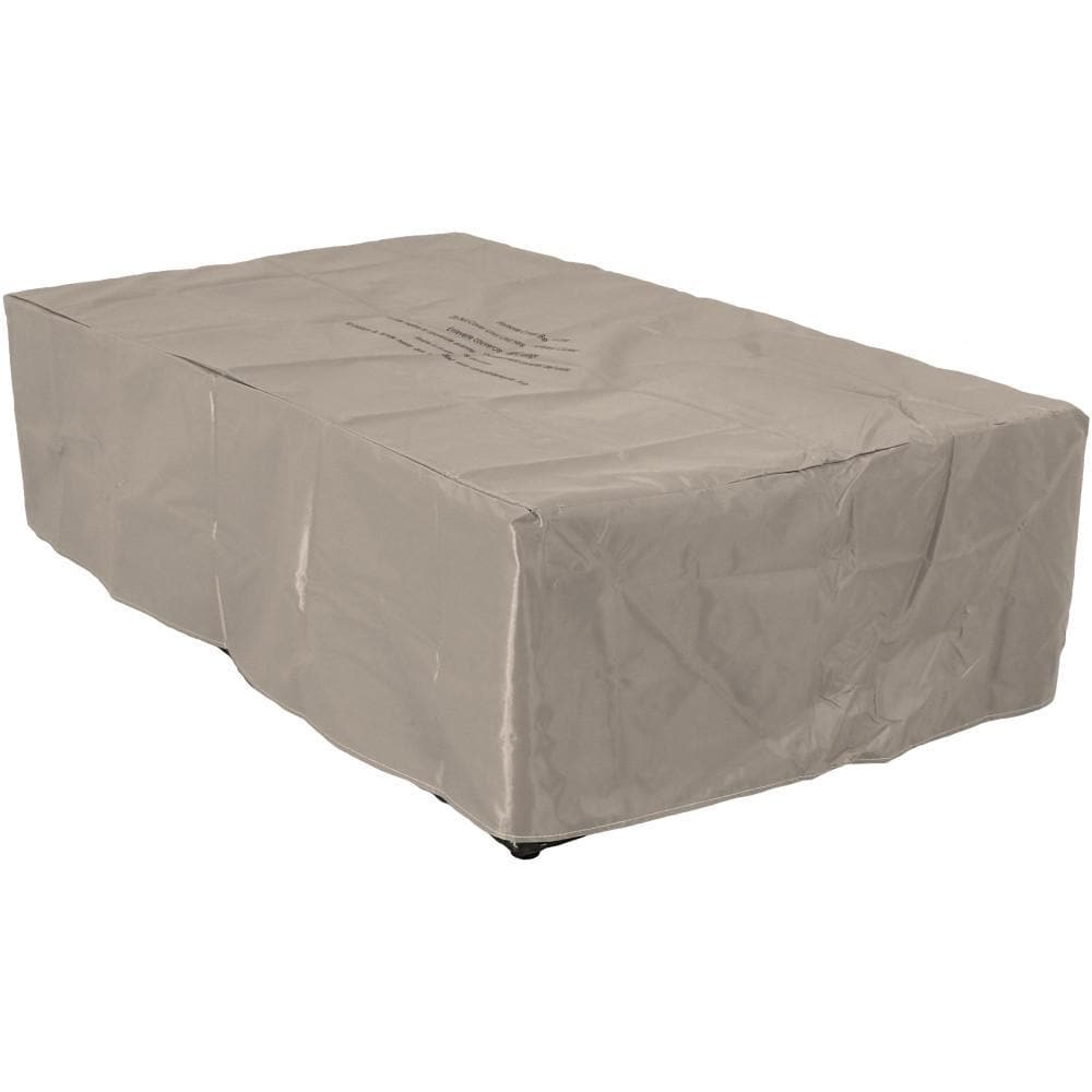 Ultimate Patio 48-Inch Rectangular Rustic Faux Wood Propane Gas Fire Pit Table - Cover thumbnail