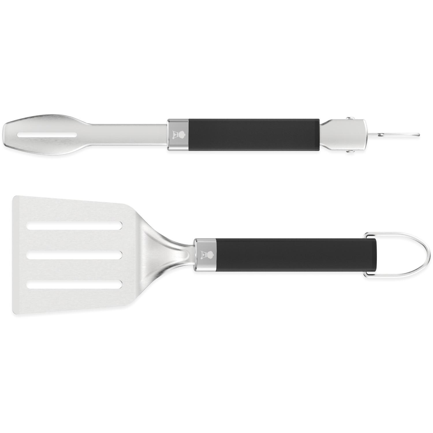 Weber 3400213 2 Pc BBQ Tool Set - Straight - White Background thumbnail