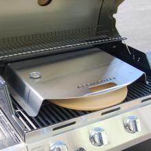 KettlePizza Gas Pro Deluxe USA Pizza Oven Kit With Grilling Gloves & Aluminum Peel For Gas Grills - KPDU-GP image