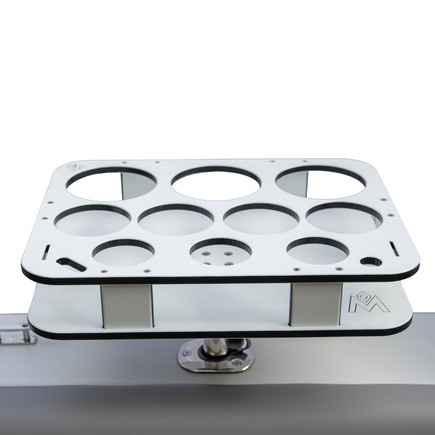 Magma T10-531 Rectangle Party Table with LeveLock Rod Holder Mount - Installed thumbnail