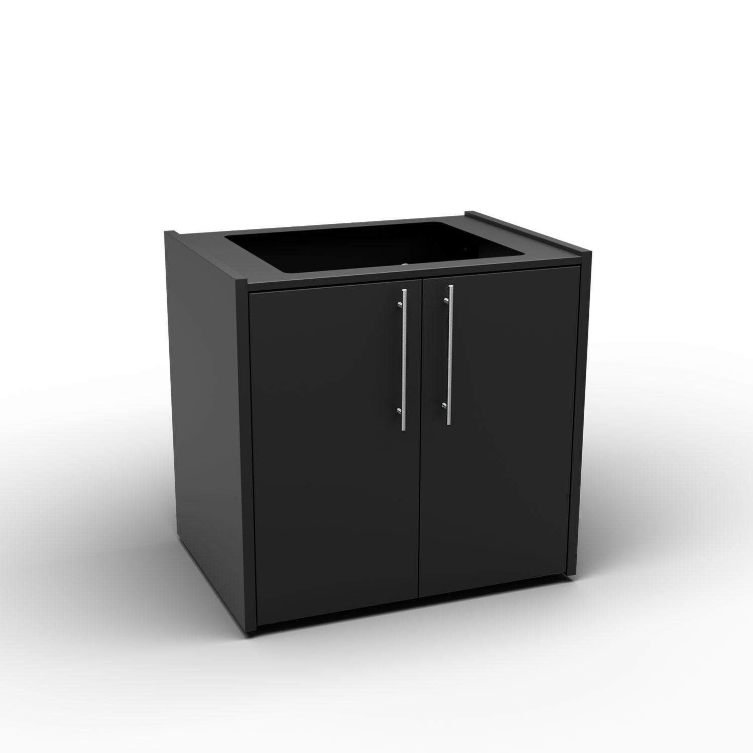 Fontana Forni Oven 90 Module W/ Iron Frost Countertop & End Panel - Countertop Removed (Countertop Included) - White Background thumbnail