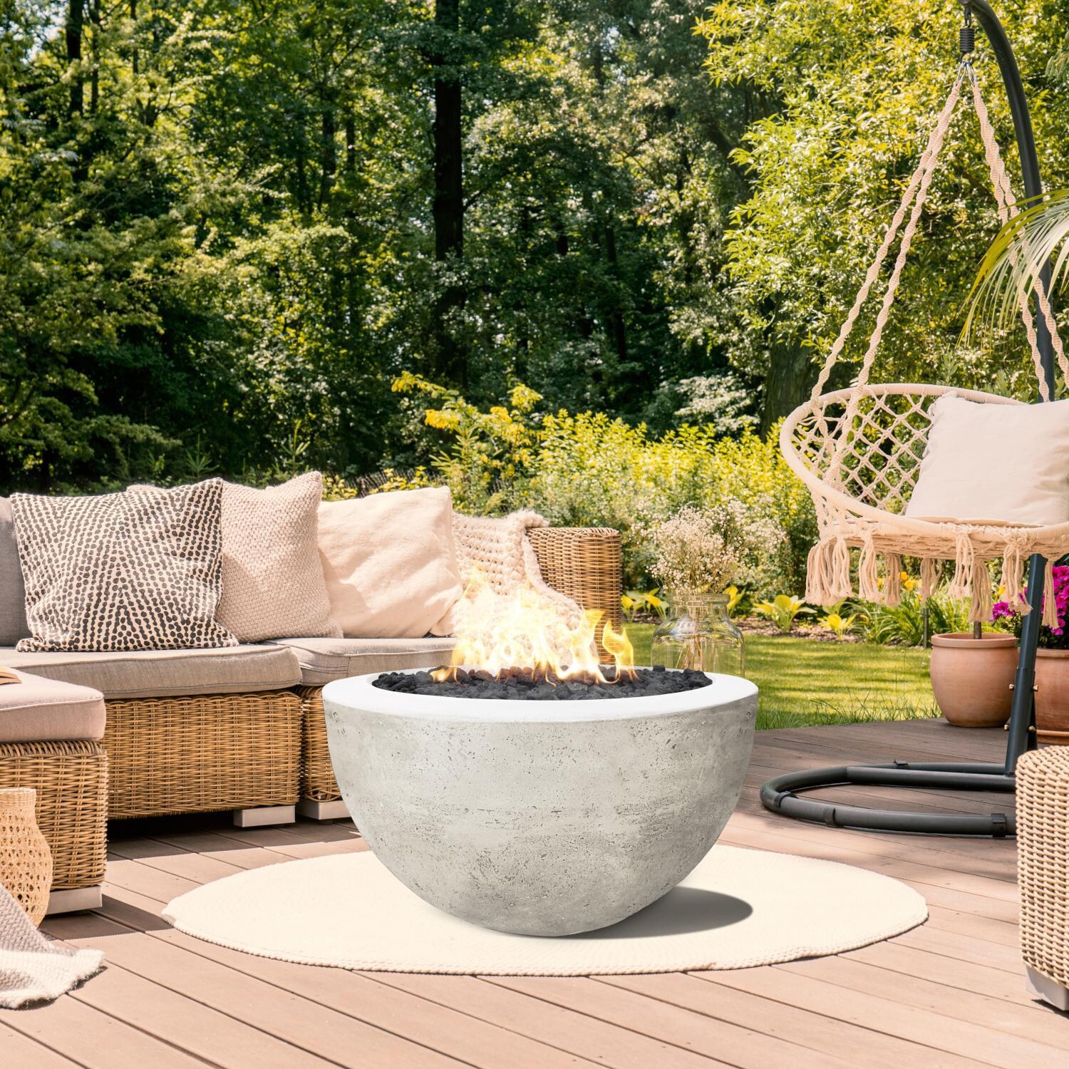 Prism Hardscapes Moderno 3 30-Inch Propane Round Fire Bowl - Natural - PH-402-3LP image
