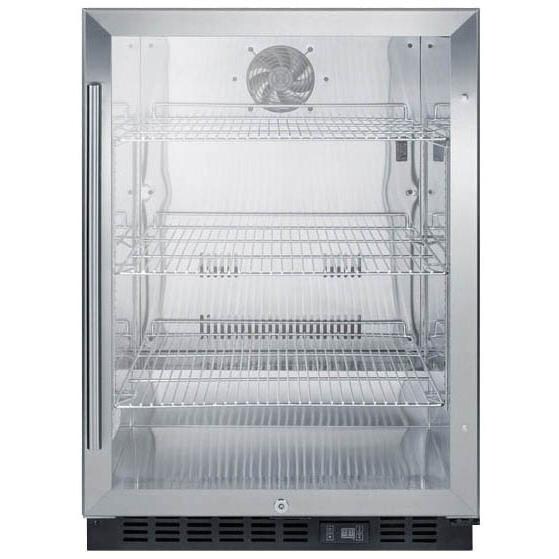 Summit Commercial 24-Inch 5.0 Cu. Ft. Beverage Center With Professional Handle - Stainless Steel Cabinet - SCR610BLCSS image