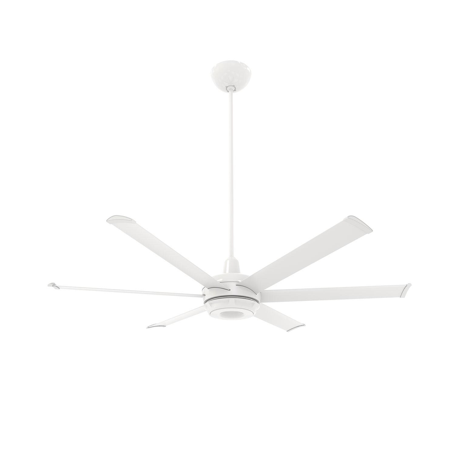 Big Ass Fans 60-Inch es6 Ceiling Fan Kit Universal Mount W/ 32-Inch Ext Tube & LED in White - MK-ES62-052306A787I32S2