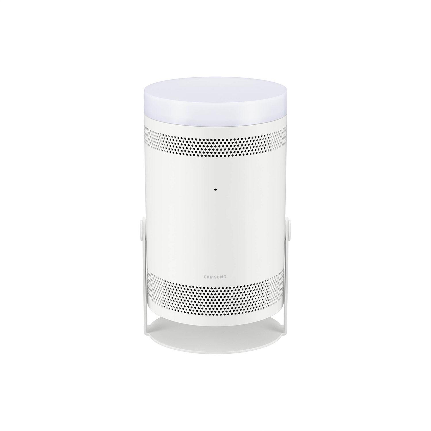 Samsung SP-LFF3CLAXXZA Indoor/Outdoor The Freestyle 2nd Gen Projector w/ Gaming Hub - Front View - w/ Cover Cap - White Background thumbnail