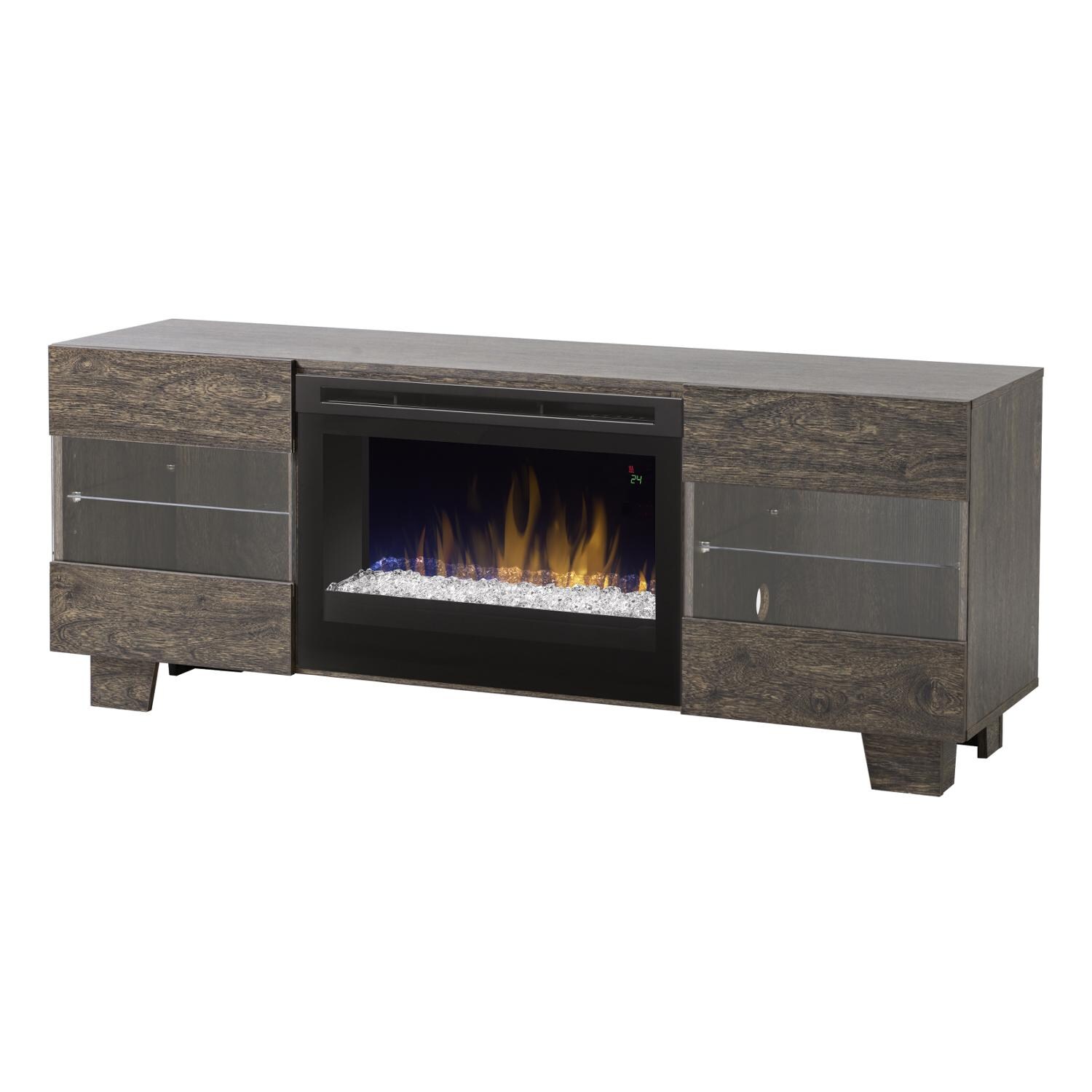 Dimplex Max 62-Inch Electric Fireplace Media Console - Glass Embers ...