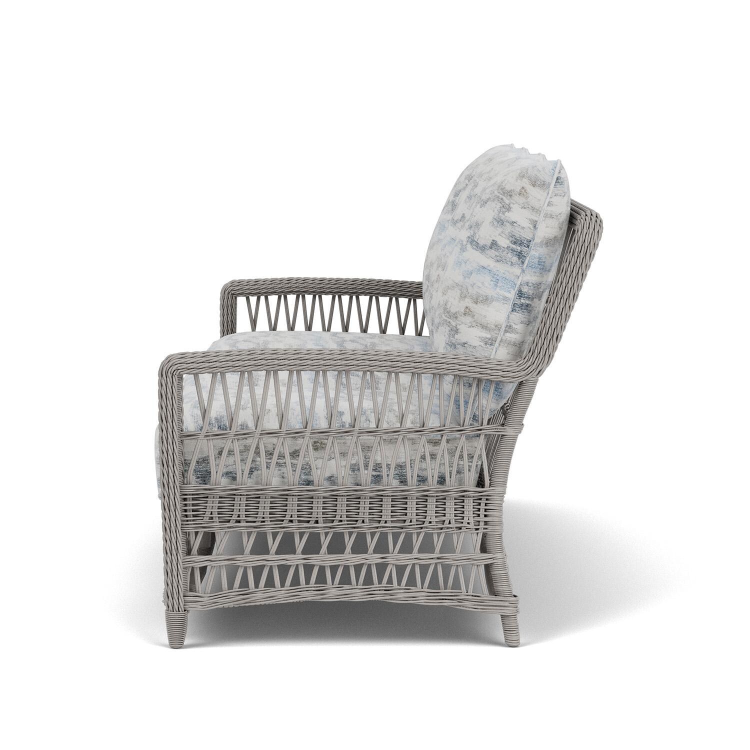 Lloyd Flanders Mackinac Sofa in Putty Finish with Stratosphere Cloud Fabric - Left Side thumbnail