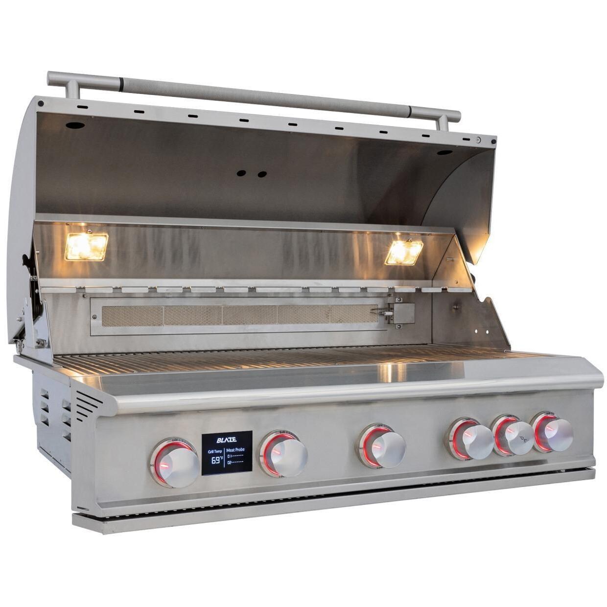 Blaze BLZ-5LTEPRO-LP Propane Grill - Lid Open - White Background thumbnail