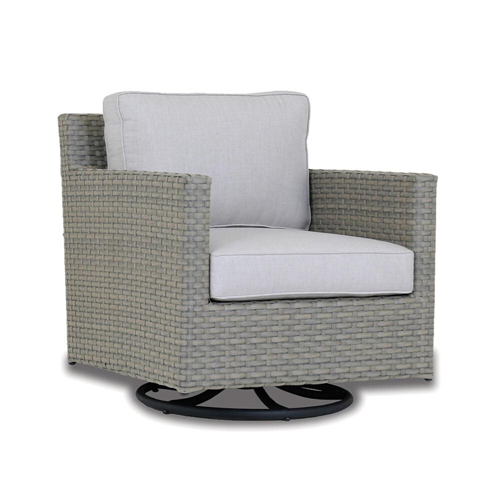 Sunset West - 2001-21SR-40433 - Majorca Resin Wicker Swivel Rocker Patio Club Chair W/ Sunbrella Cast Silver Cushions thumbnail