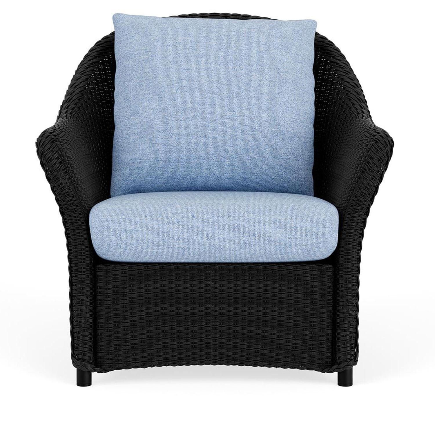 Weekend Retreat Lloyd Loom Club Chair in Ebony/Demo Skyway by Lloyd Flanders
