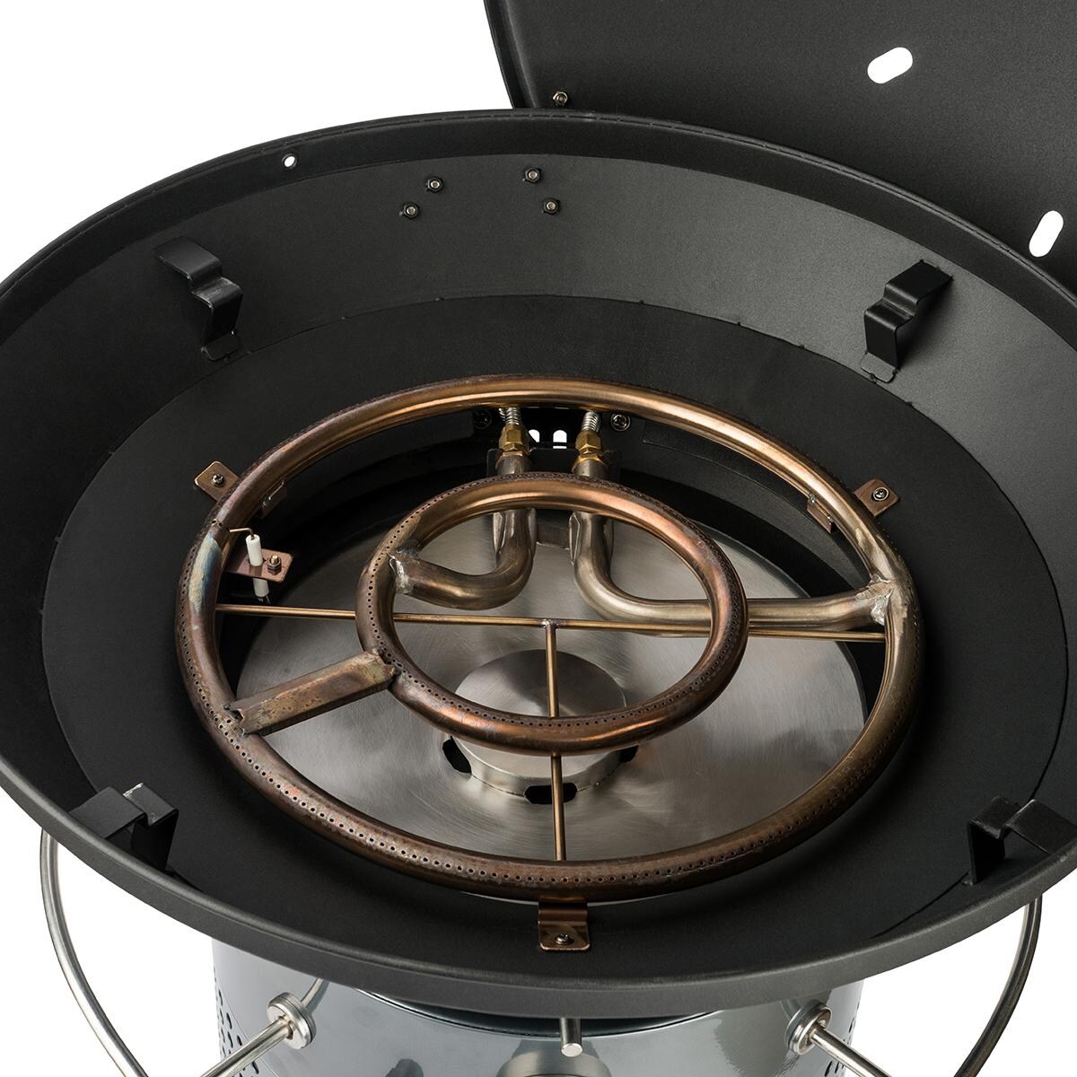 Fuego Professional Gas Grill - Interior View With Dual-Zone Ring Burner thumbnail