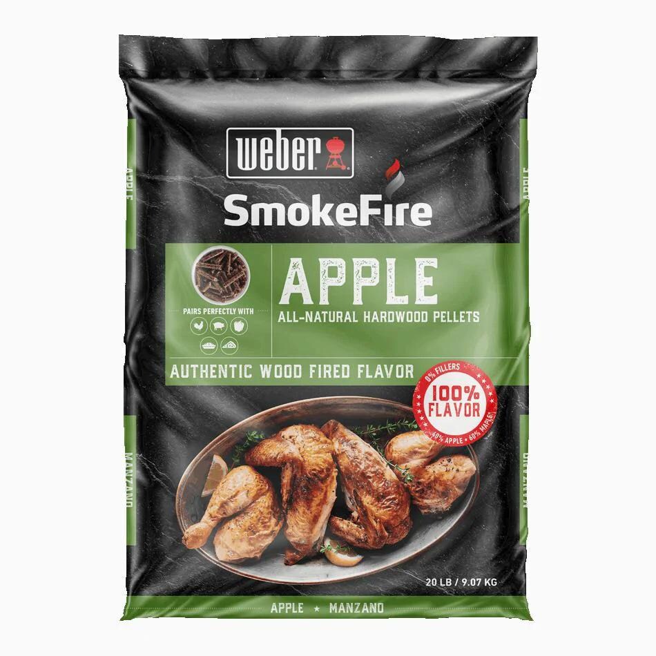 Weber - SmokeFire All-Natural Hardwood Pellets Variety Bundle - Apple Pellets - 20 Lbs thumbnail