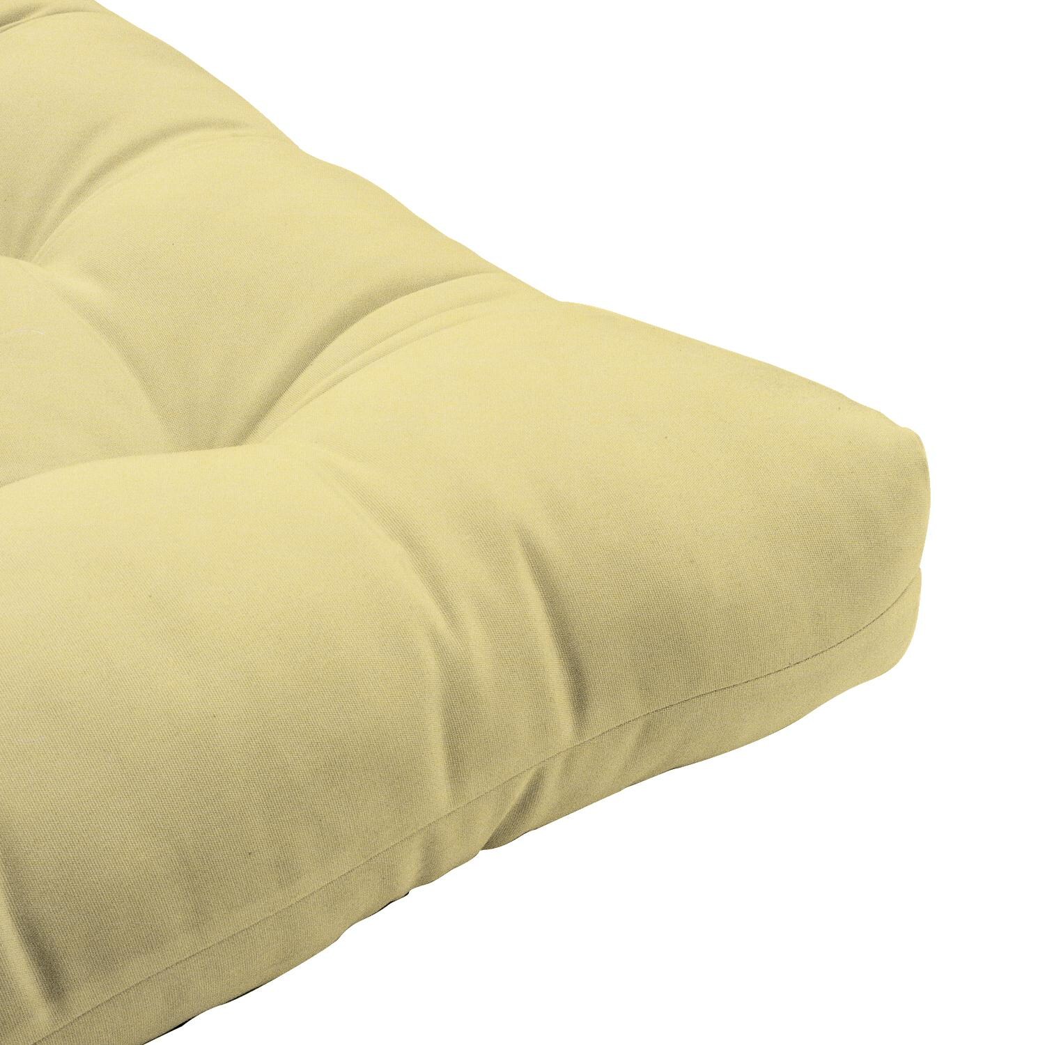 Sunbrella Canvas Buttercup Extra Long Outdoor Replacement Chaise Lounge Cushion By UltimatePatio.com - Corner Detail thumbnail