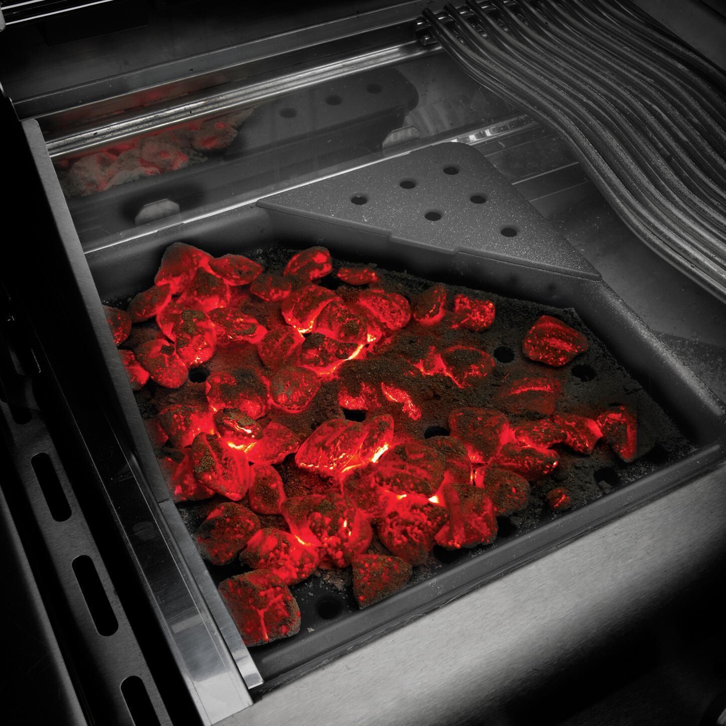 Napoleon 67732 Charcoal Tray For Prestige And LEX / Mirage Grills - In Use - lifestyle thumbnail