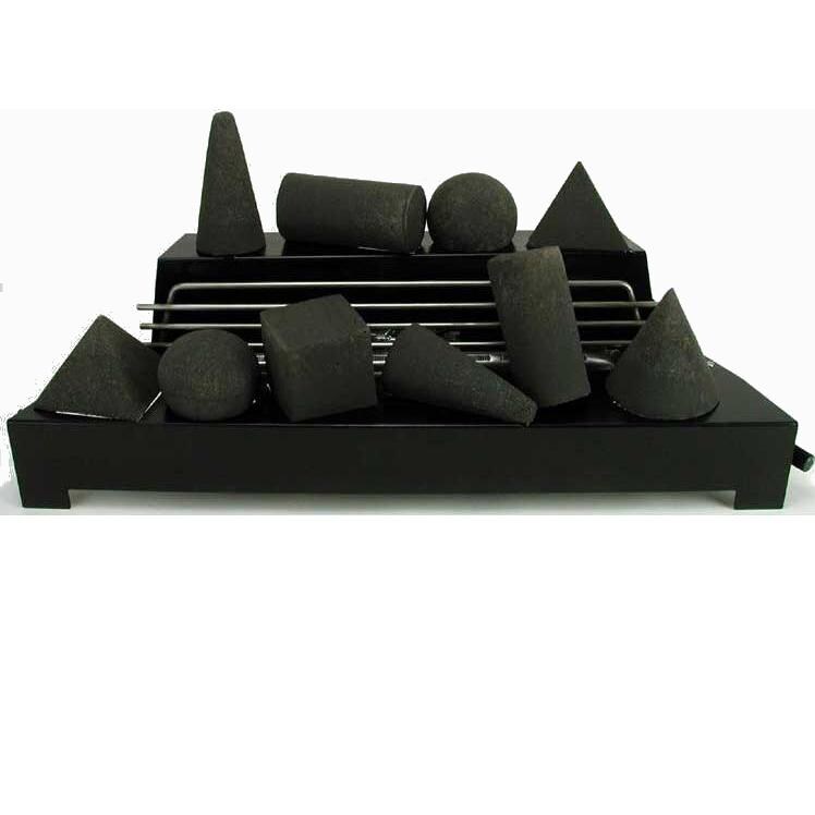 Rasmussen 30-Inch Black ALTERNA See-Thru FireShape Set With Vent-Free Black Chassis Burner thumbnail