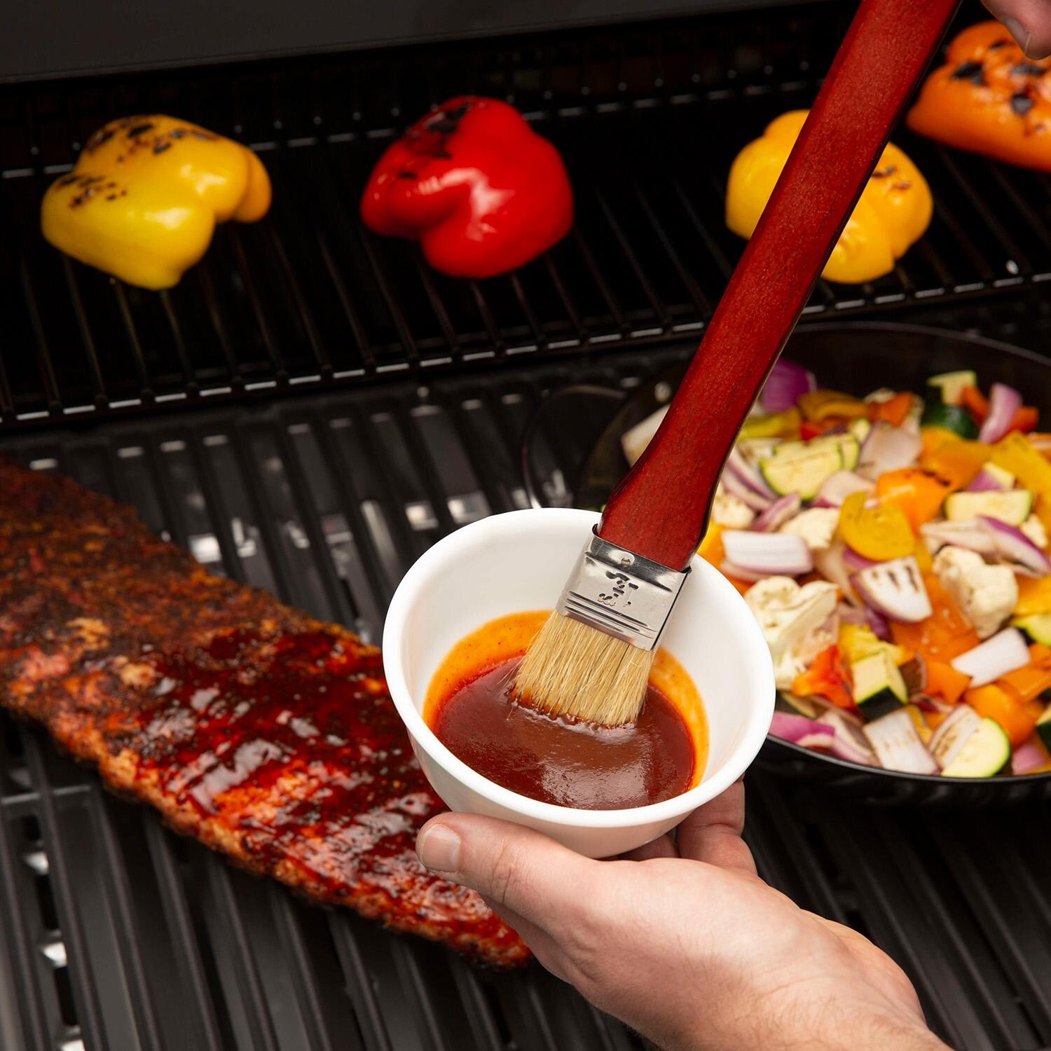 GrillPro 18-in Wood Handle Basting Brush - 42044 - In Cup - Lifestyle thumbnail