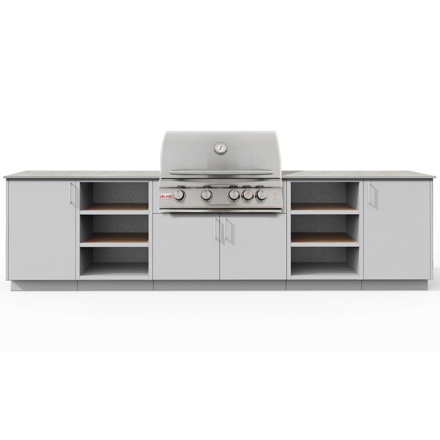 Urban Bonfire B-Savannah-36-Blaze-Keon-Chantilly Savannah 32 Outdoor Kitchen w/ Blaze Premium LTE Natural Gas Grill, Keon Countertop & Chantilly Finish - White Background thumbnail