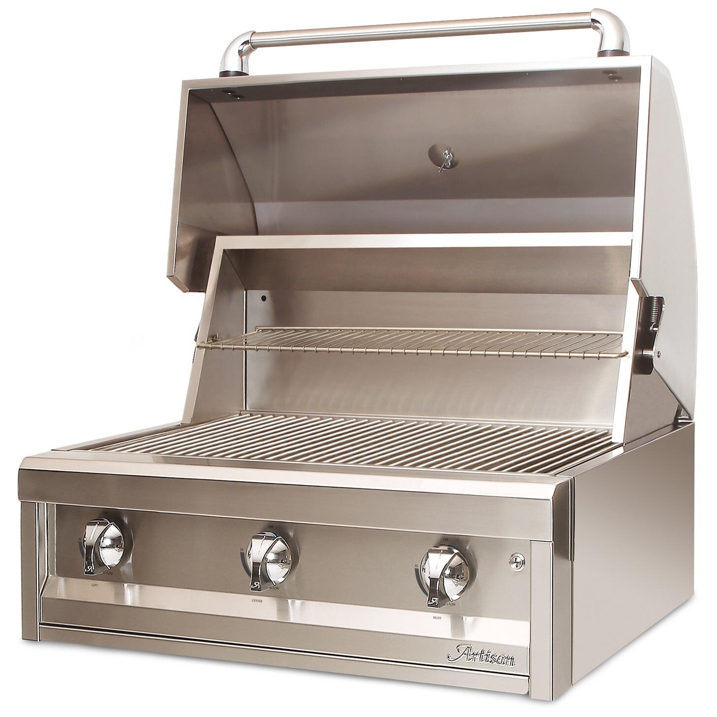 Artisan American Eagle AAEP-32-NG 32-Inch Natural Gas Grill - Lid Open thumbnail