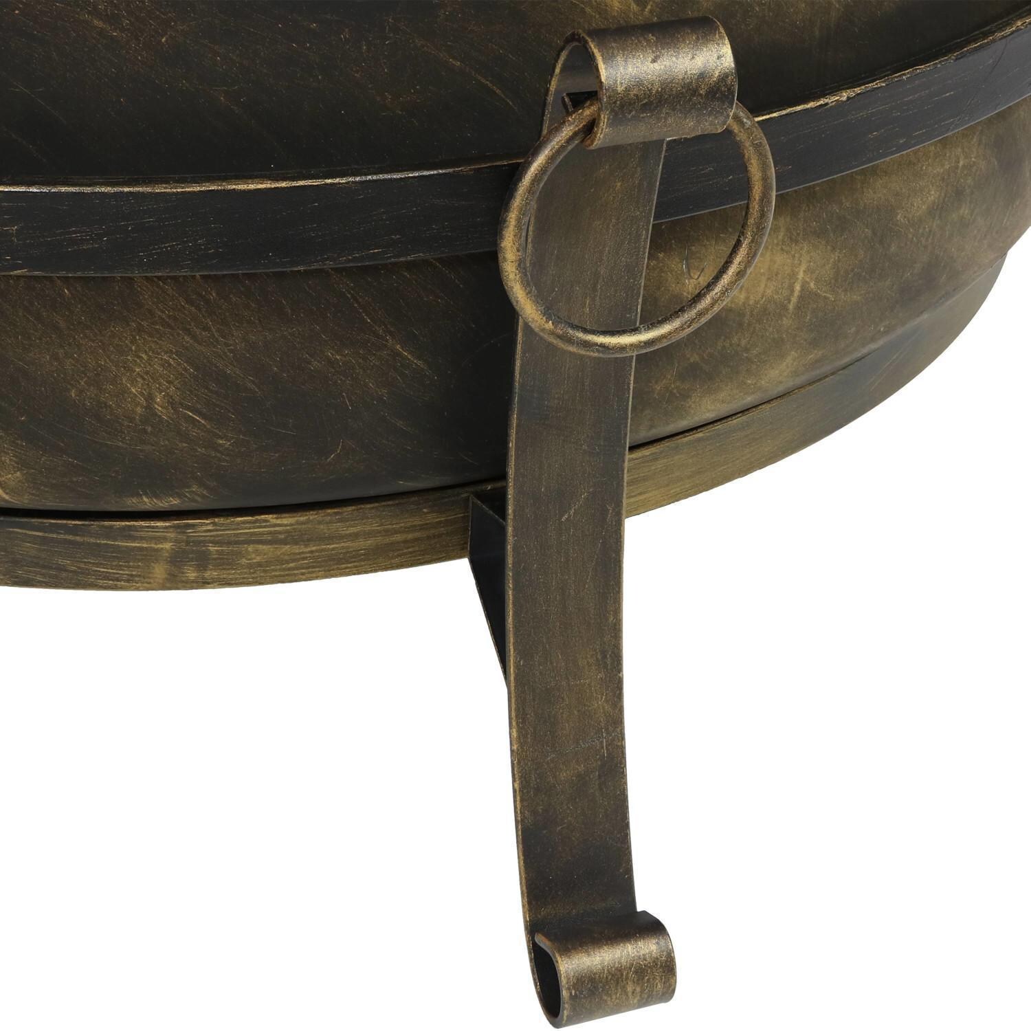 Ultimate Patio 40-Inch Steel Cauldron Wood Burning Fire Pit - Stand Detail thumbnail