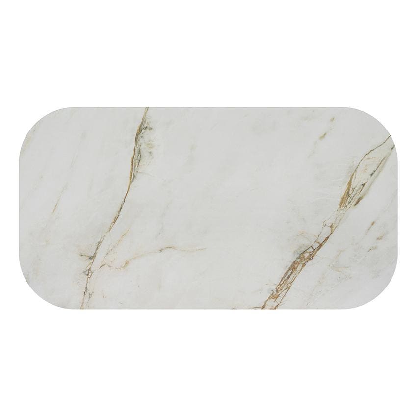 Malibu 60 Inch Black Aluminum Coffee Table by Sunset West - Top - White Background thumbnail