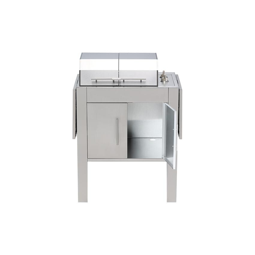 Kenyon C70415 Texan Knob Control 3000 Watt Split Lid Electric Grill - 240V - Cabinet Open thumbnail