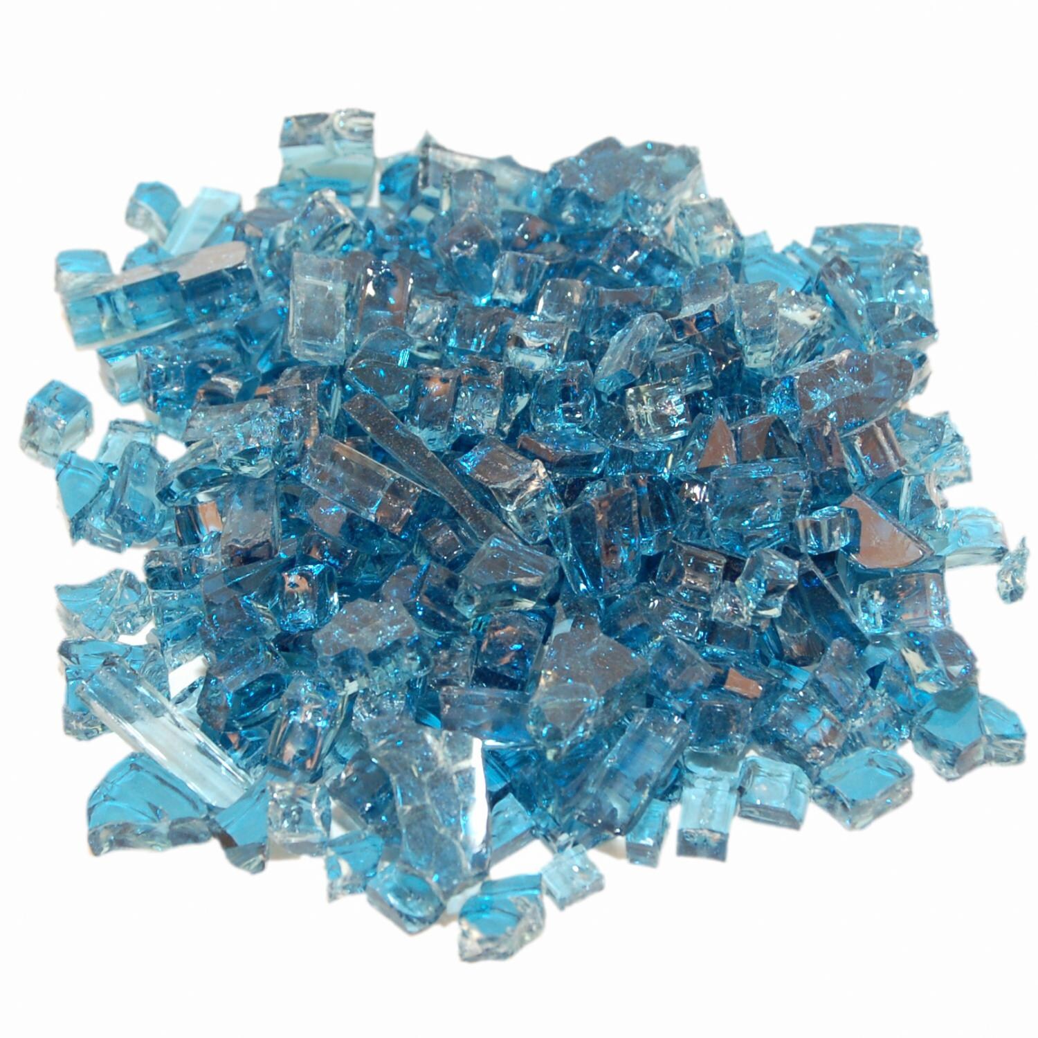 Peterson Real Fyre Glass Caribbean Blue Fire Glass - 40 Lbs thumbnail