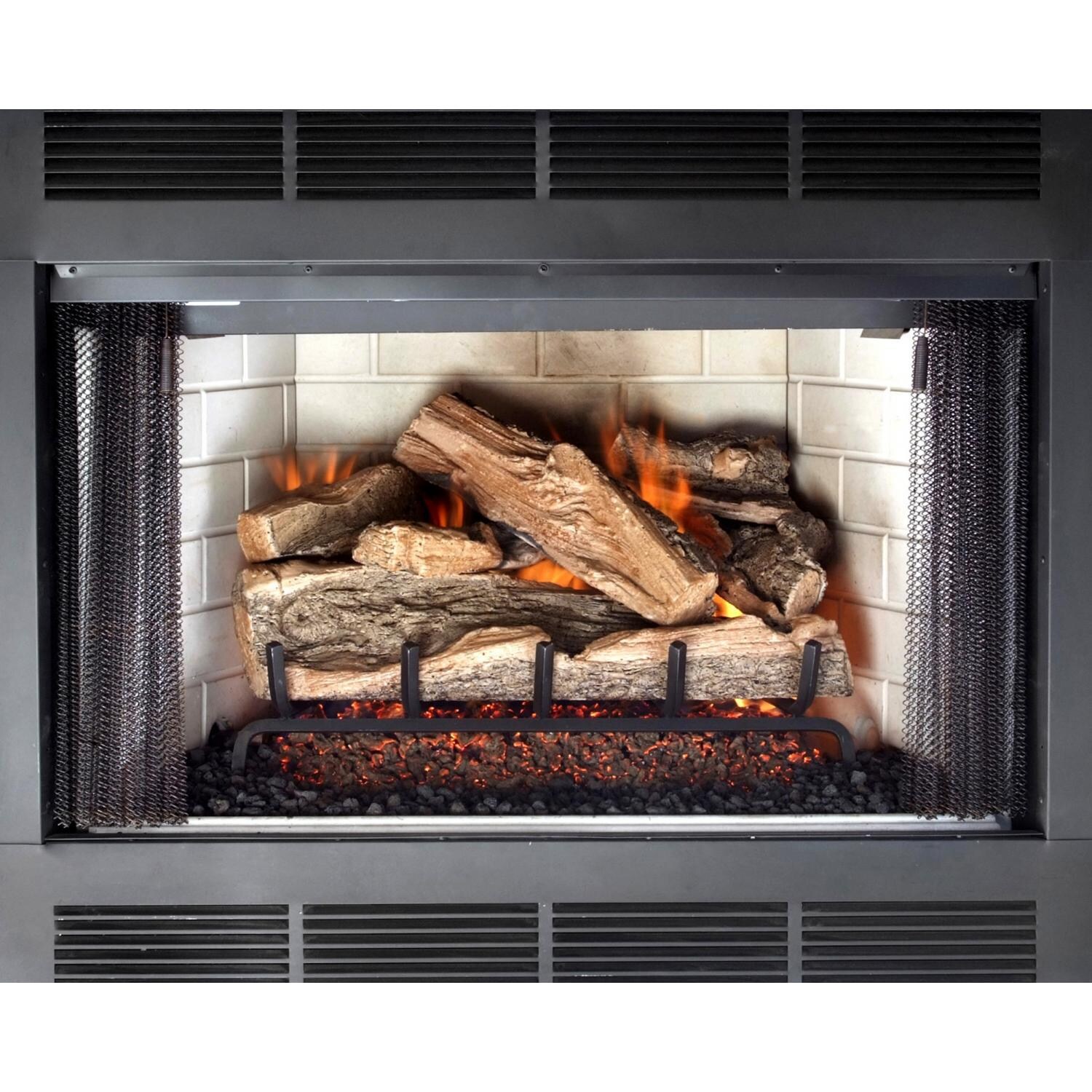 Peterson Real Fyre 30-Inch Rugged Split Oak Outdoor Gas Log Set With Vented  Natural Gas Stainless G45 Burner - Match Light : BBQGuys