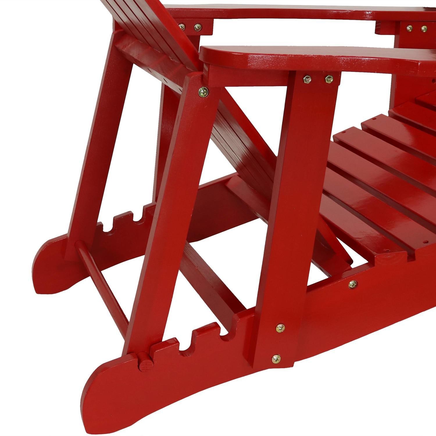 Wood Reclining Adirondack in Red/ by Ultimate Patio : BBQGuys