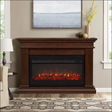 Real Flame Beau 58-Inch Electric Fireplace Mantel - Dark Walnut - 8080E-DW image