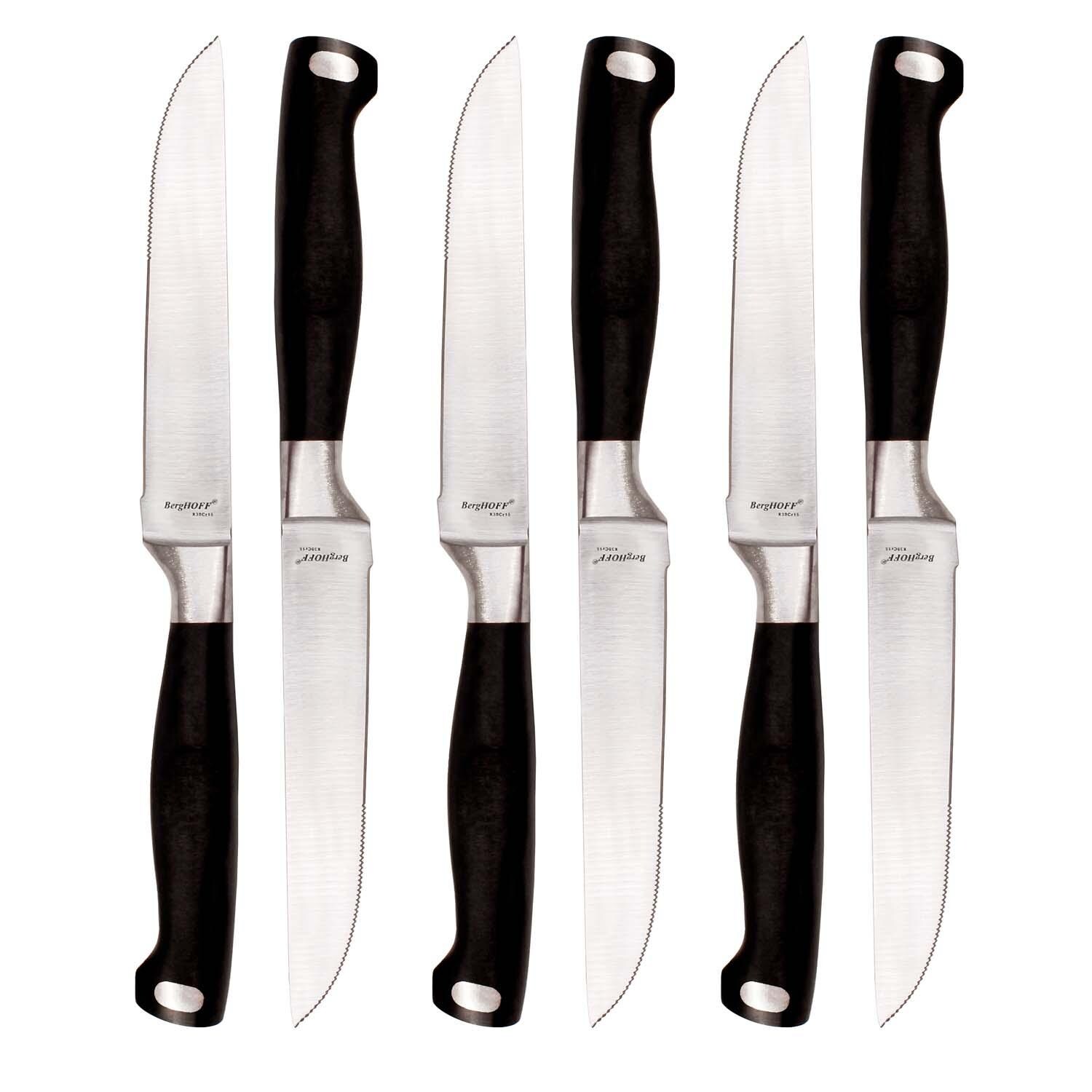 BergHOFF 4 1/4-in Bistro 12 Pc Stainless Steel Steak Knife Set - Alternate View - White Background thumbnail