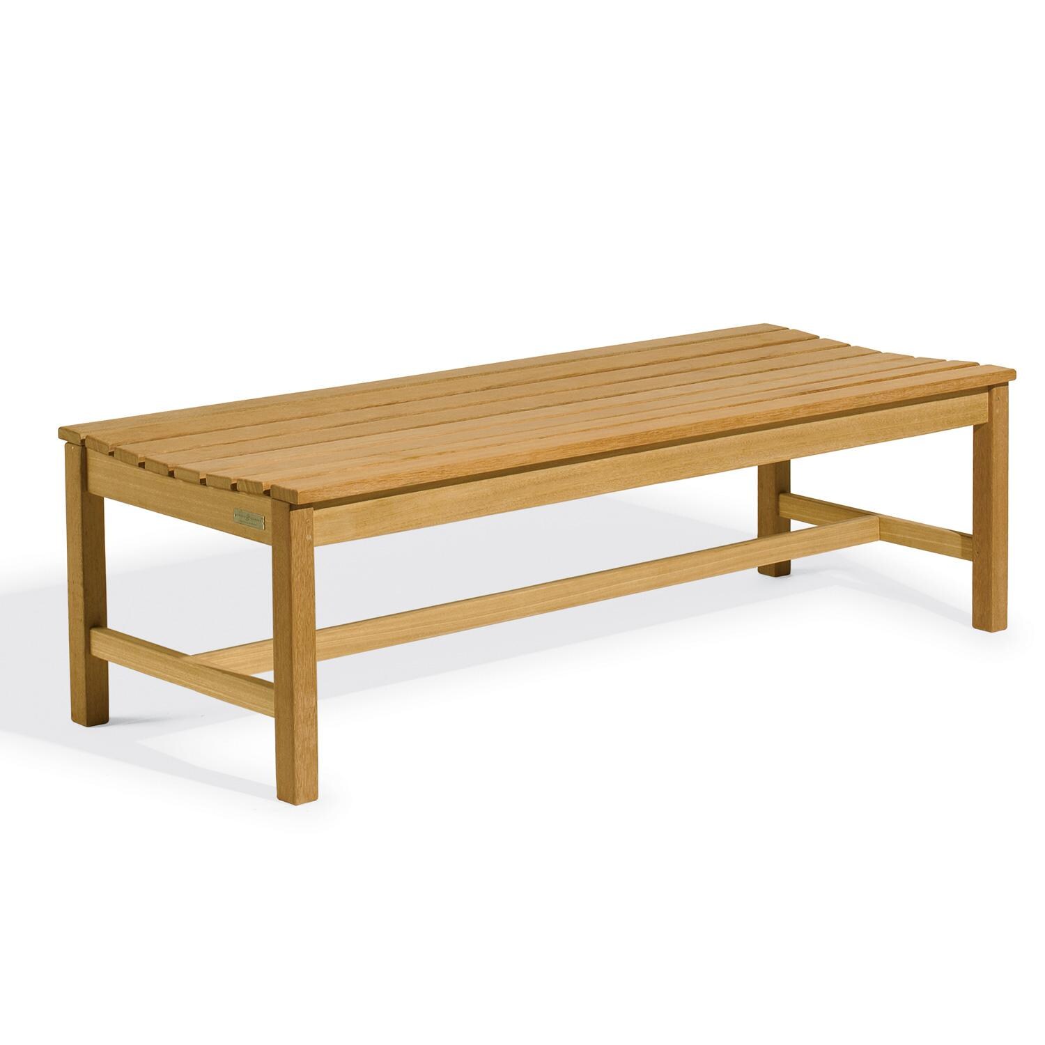 Oxford Garden Oxford 60 Inch Natural Teak Outdoor Bench - Angled thumbnail