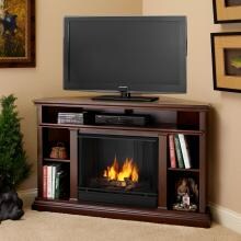 Real Flame Churchill 50-Inch Corner Gel Fireplace With Mantel - Dark Espresso - 3750-DE image