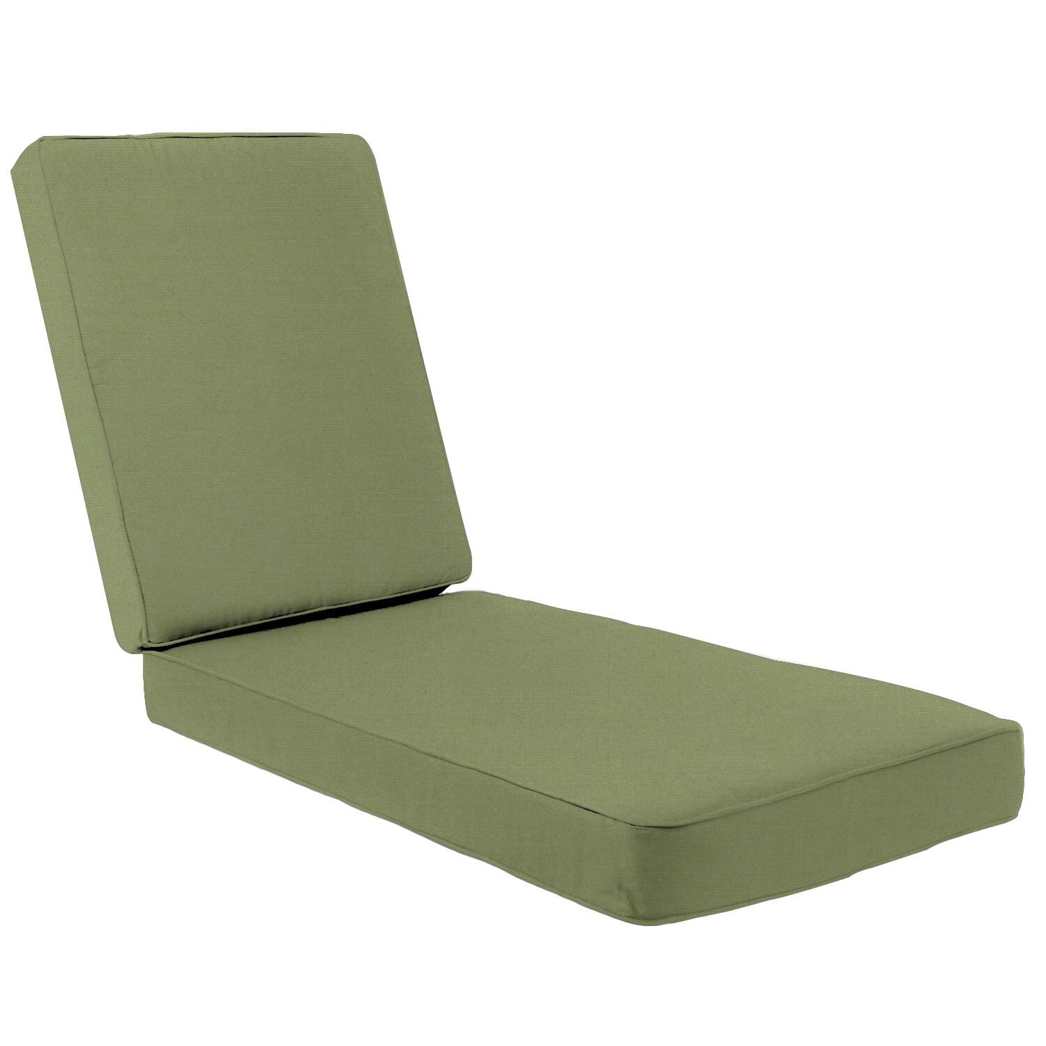 Sunbrella Spectrum Cilantro Long Outdoor Replacement Chaise Lounge Cushion W/ Piping By UltimatePatio.com thumbnail