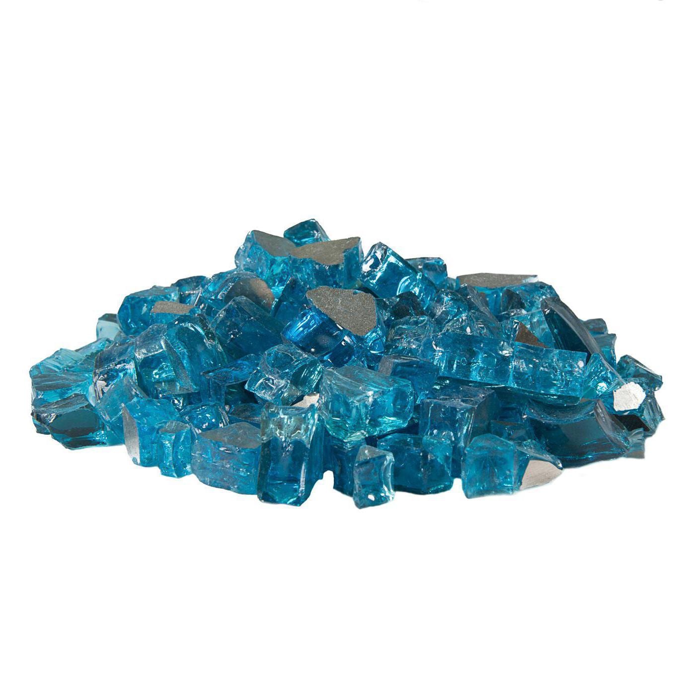 Lakeview Outdoor Designs 1/2-Inch Caribbean Blue Reflective Fire Glass - 10 Pounds thumbnail
