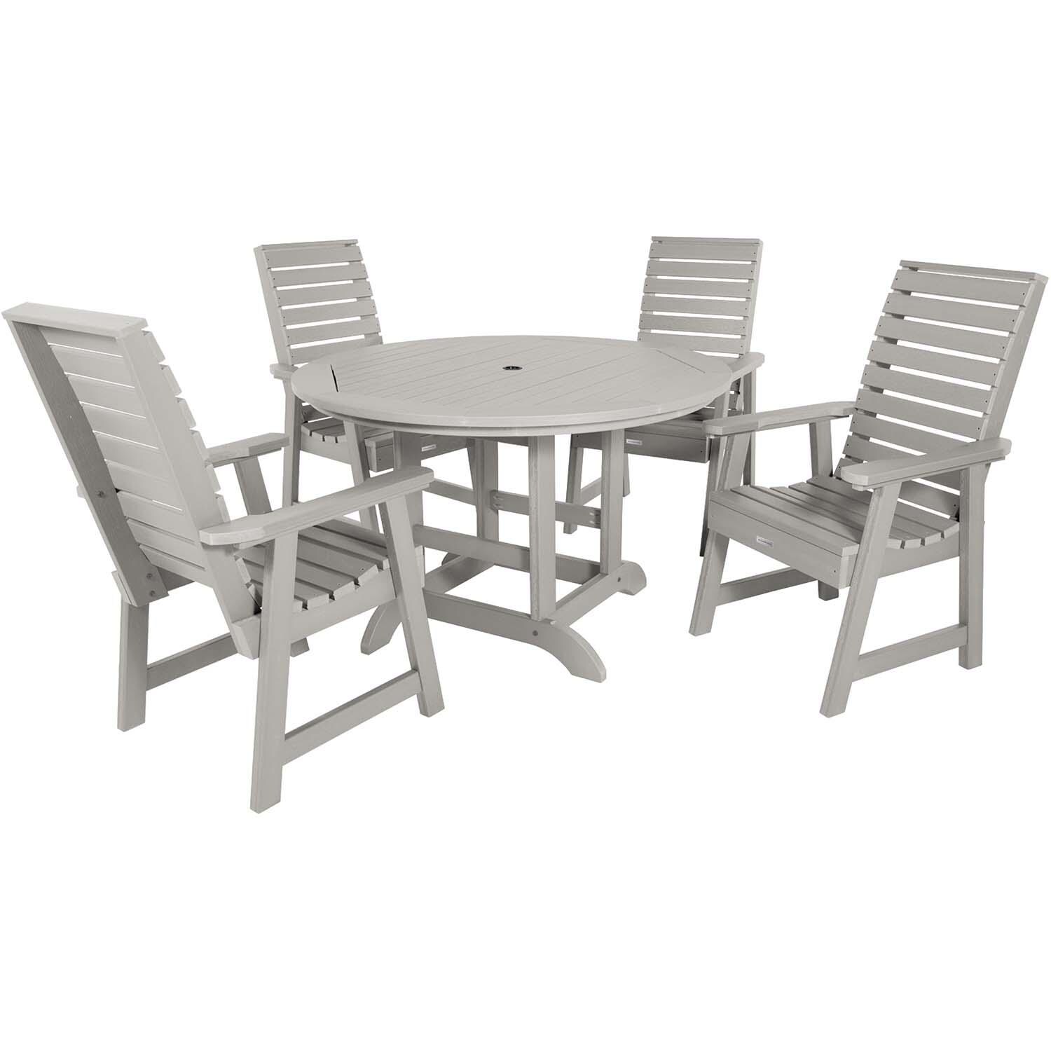Elm Pointe 5 Pc Set Recycled Plastic Dining Set In Harbor Gray By Lakeview - White Background thumbnail