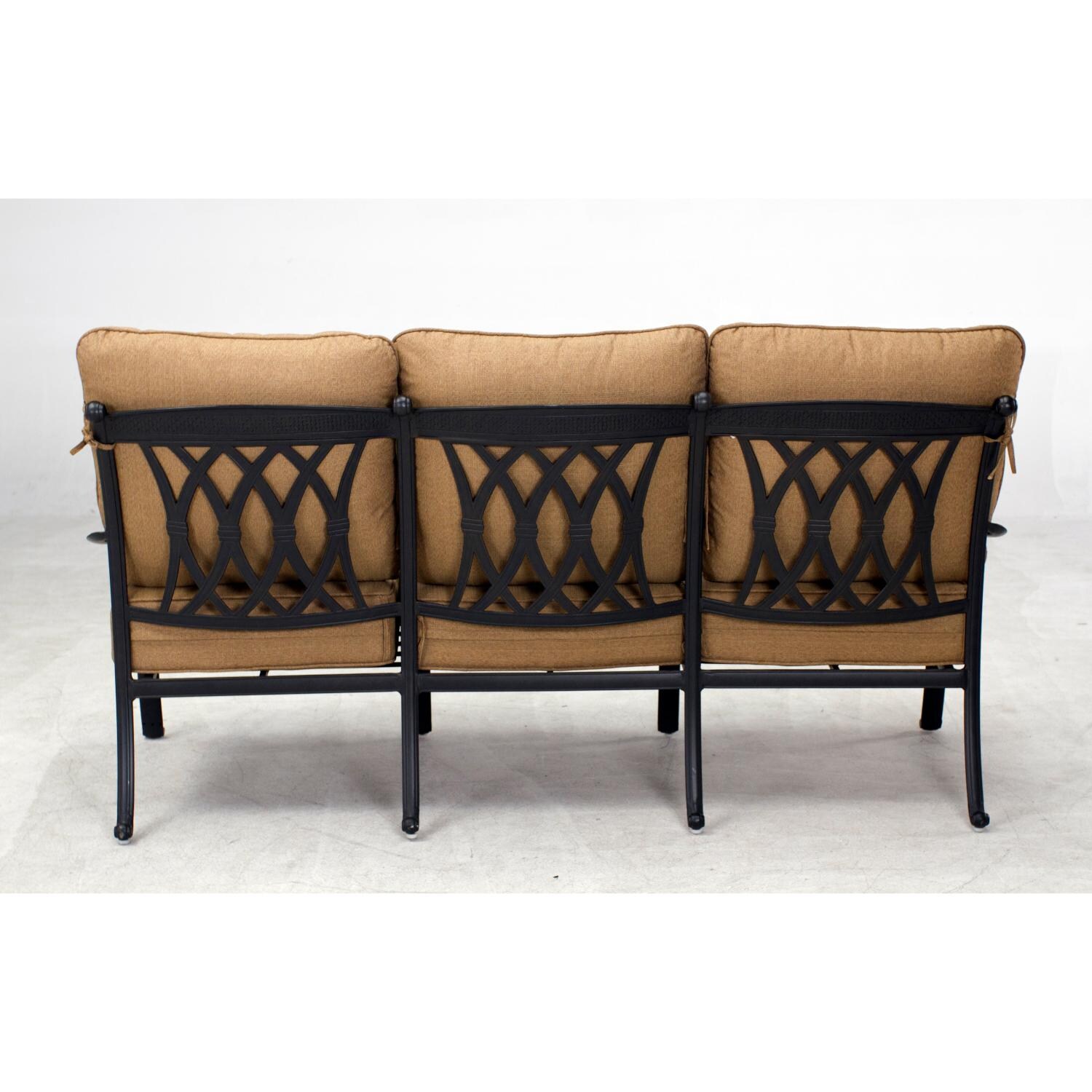 Darlee 201668-6PC-88AB Capri Cast Aluminum Sofa - Back View thumbnail