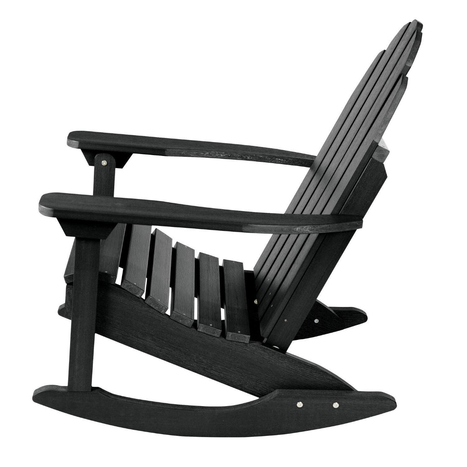 Lakeview The Charmville Adirondack Rocking Chair - Abyss - Side thumbnail