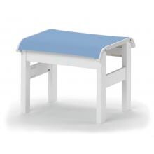 Leeward MGP Patio Ottoman With Sling Seating By Telescope Casual - Textured Snow/Sky image
