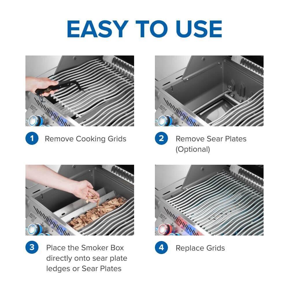 Napoleon 67013 Stainless Steel Sear Plate Smoker Box - Easy to Use - Detail thumbnail