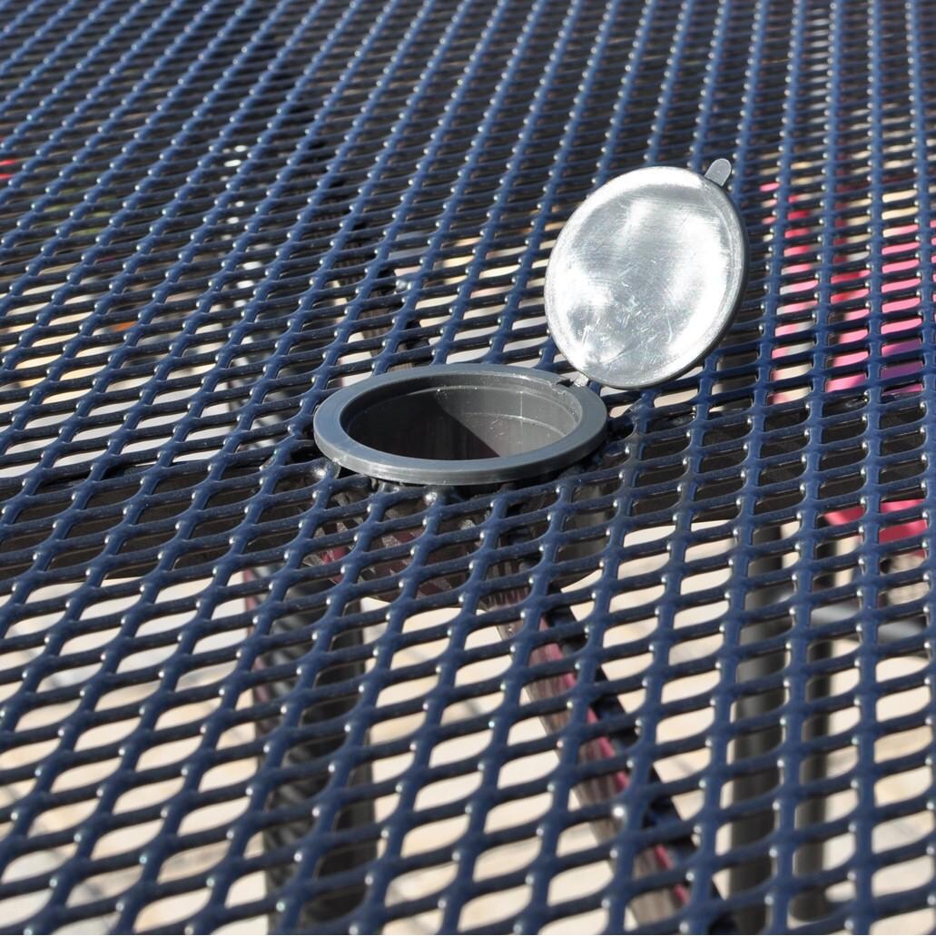 Kettler 48-Inch Round Steel Patio Dining Table - Umbrella Hole thumbnail