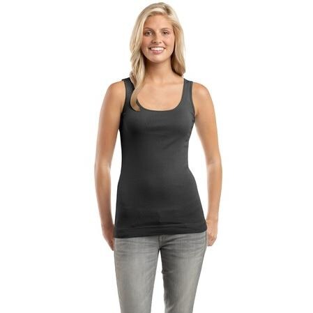 District Threads Ladies Perfect Fit 1x1 Tank 4XL - Charcoal