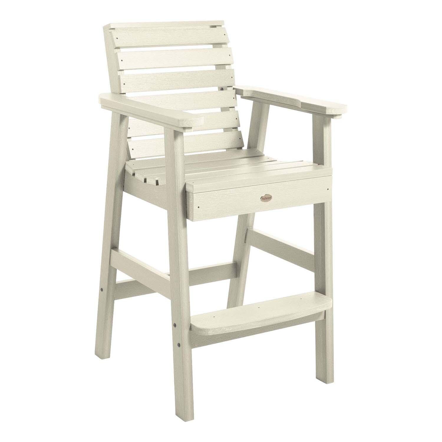 Elm Pointe Polyresin Bar Stool in Whitewash By Lakeview Outdoor Designs - White Background thumbnail