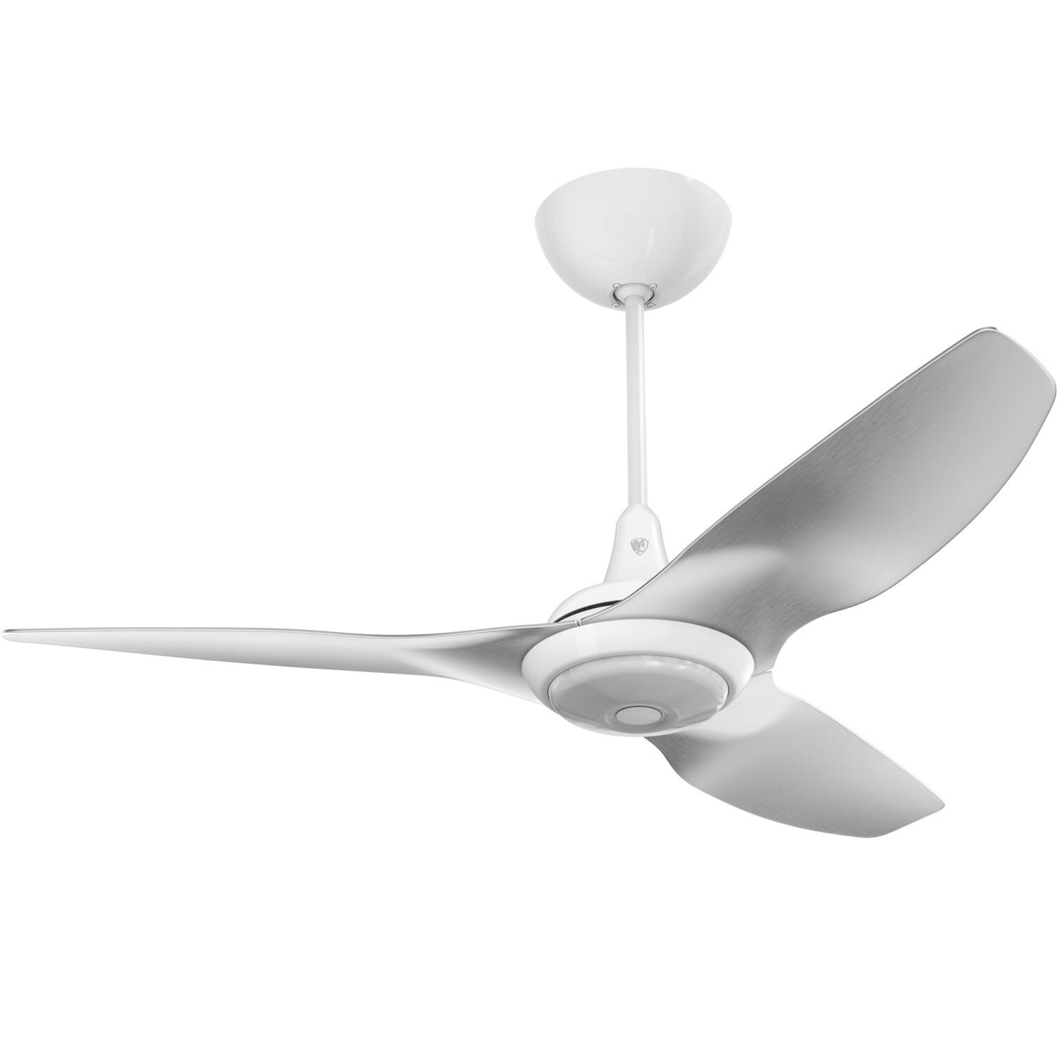 Big Ass Fans 52-Inch Haiku Ceiling Fan Universal Mount W/12-Inch Downrod & Downlight in White/Brushed Aluminum - MK-HK4-042506A259F531G10I12S2