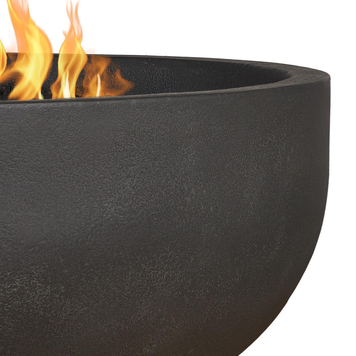 Grand Lake 522LP-CBN 38 Inch Round Concrete Propane Fire Bowl in Gray by BBQGuys Signature - Material - Detail thumbnail
