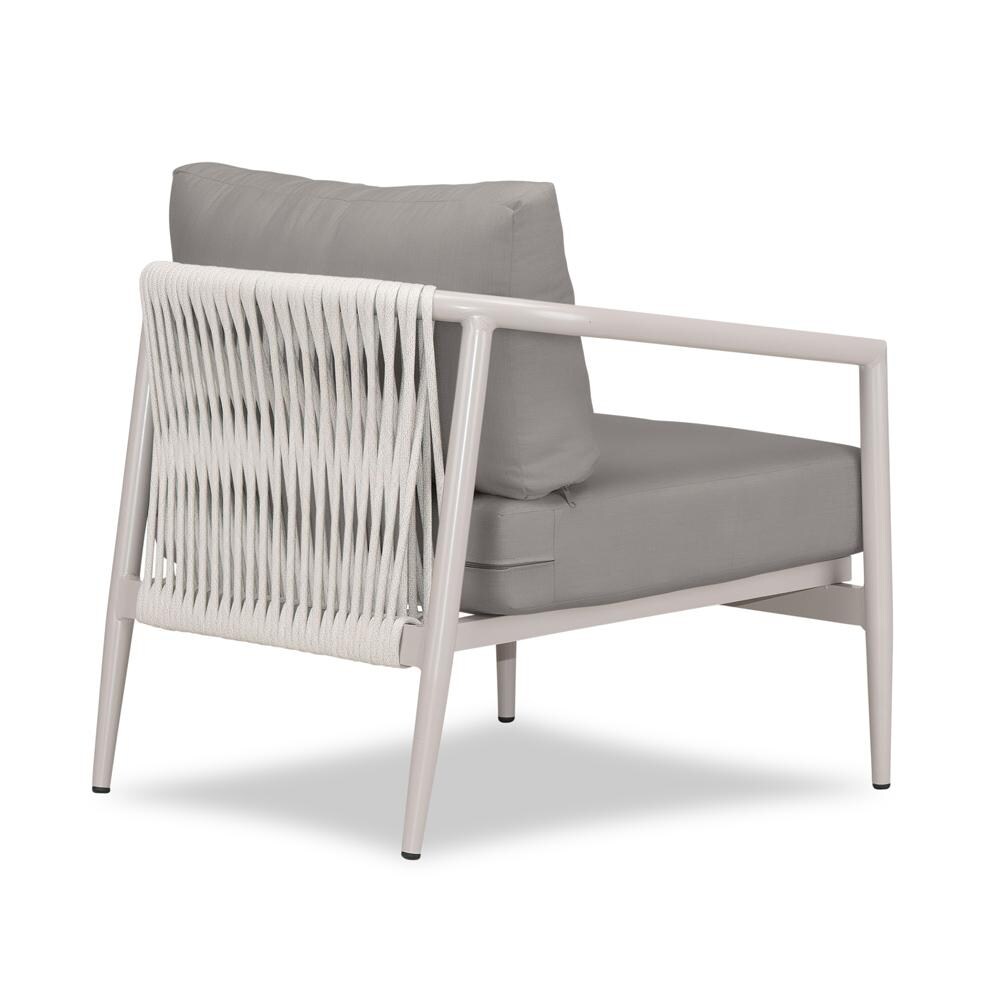Lakeview Midnight Cove Aluminum Club Chair in Urban Stone/Carrera/Canvas Charcoal - Back Right - White Background thumbnail