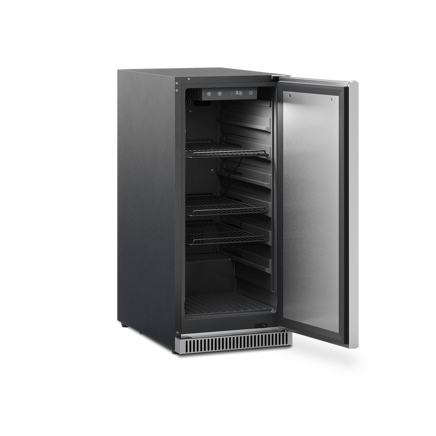 Dometic DE15F D-Series 15-in Reversible Hinge Refrigerator w/ Lock - Opened  thumbnail