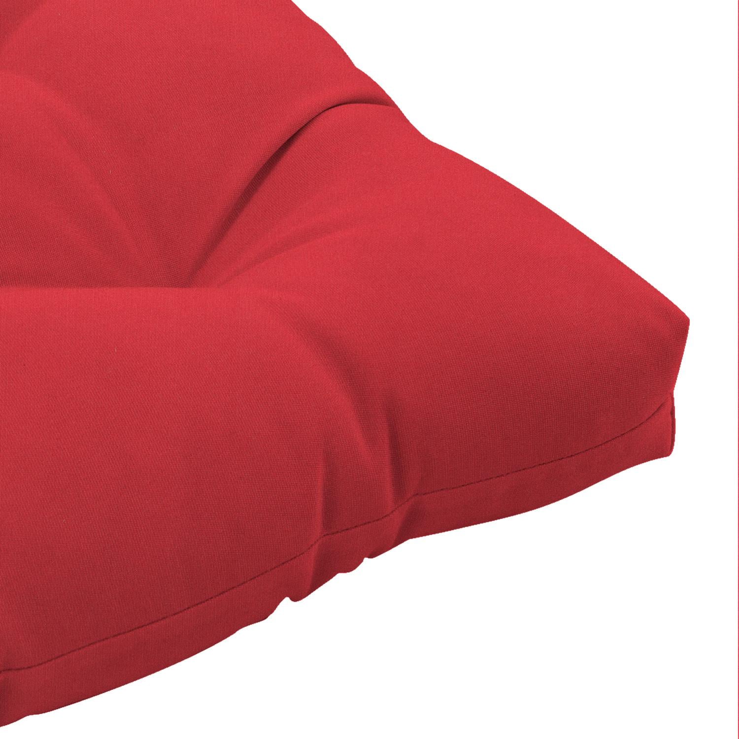 Sunbrella Canvas Jockey Red Extra Large Outdoor Replacement Seat Cushion By UltimatePatio.com - Corner Detail