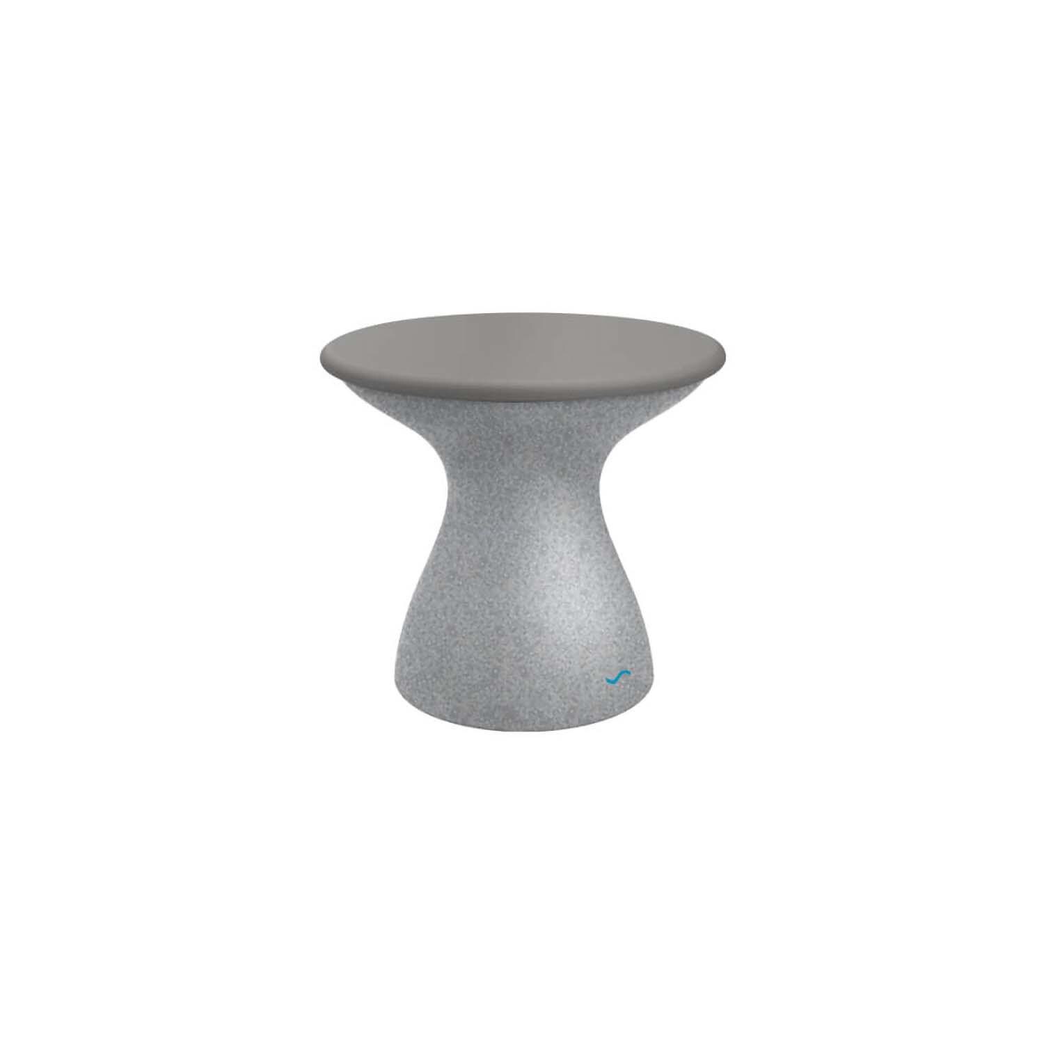 Autograph 17 Inch Round Polyresin End Table in Granite Gray by Ledge Lounger